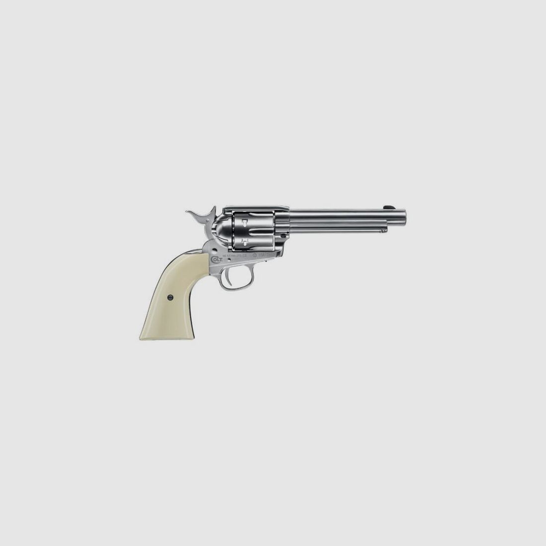 COLT CO2 Waffe Revolver SAA .45 5,5'' Nickel Kal. 4,5mm Diabolo (Ladehülse)