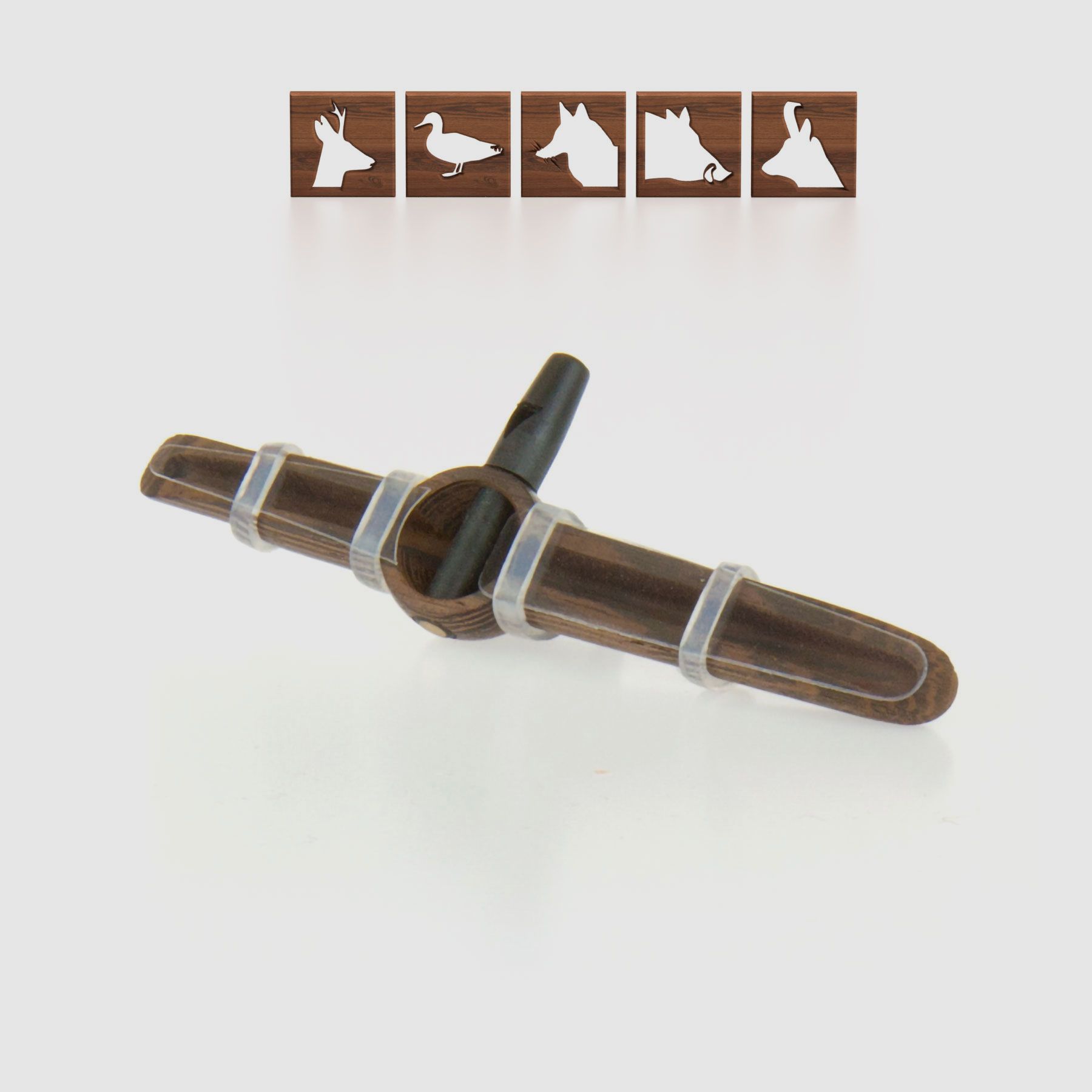 Hojas de boca de madera noble con silbato de ratón