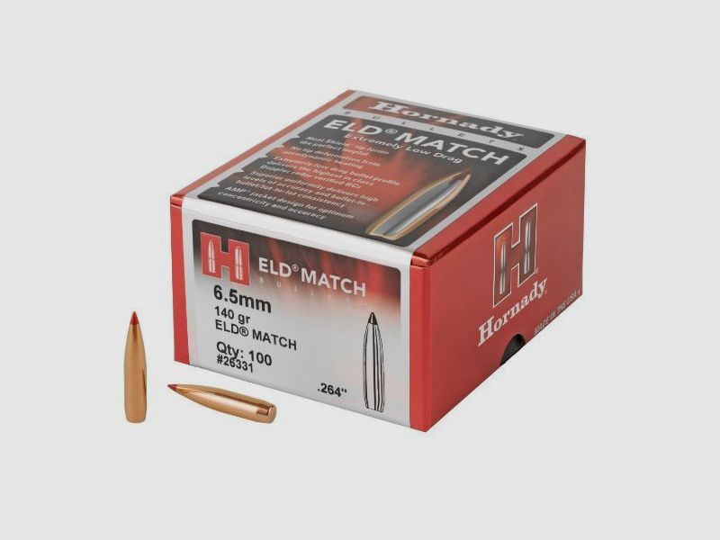 Hornady ELD Match – Kaliber 6,5 Creedmoor | 140 Grain #26331 | 100 Sztuk w Indywidualnym Opakowaniu