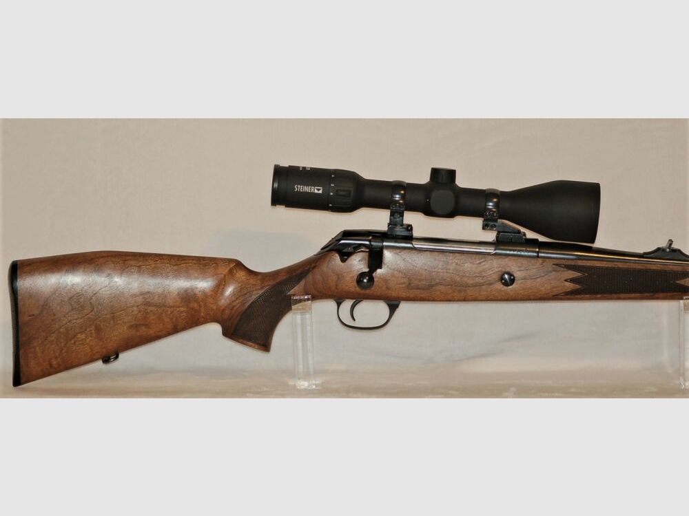 Mauser 225 "Package with ZF Steiner Ranger 3-12x56, EAW swivel mount, and silencer