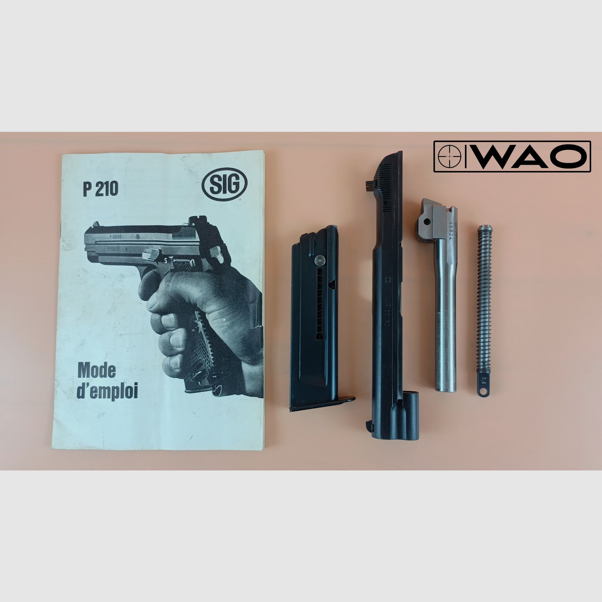 <SIG P210-2, P 210-2, Cal. 9mmLuger *Set con sistema intercambiabile Cal. .22lr*>