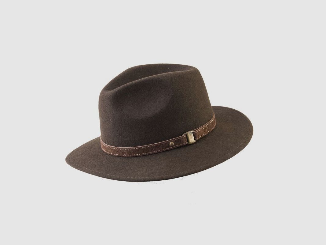 Lodenhut Jagdhut Classic mit Schnalle braun