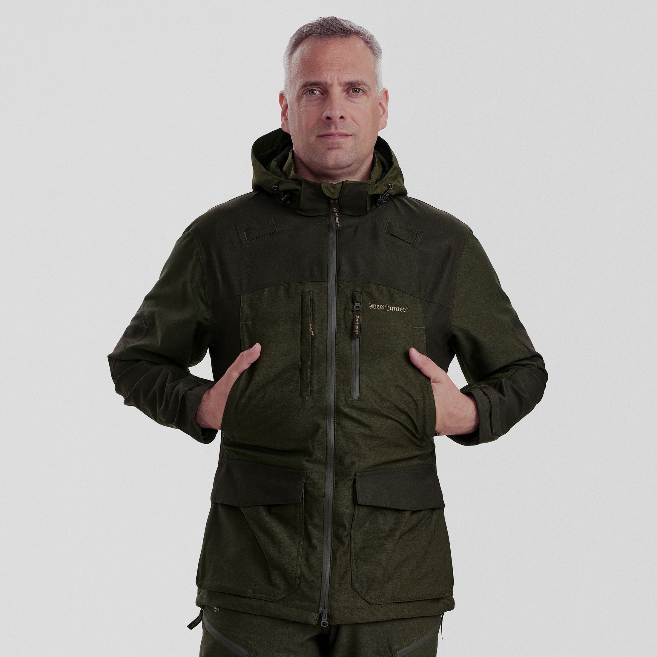 Chasse Jacke - Olive Night melange – Kleidergröße Herren: 60