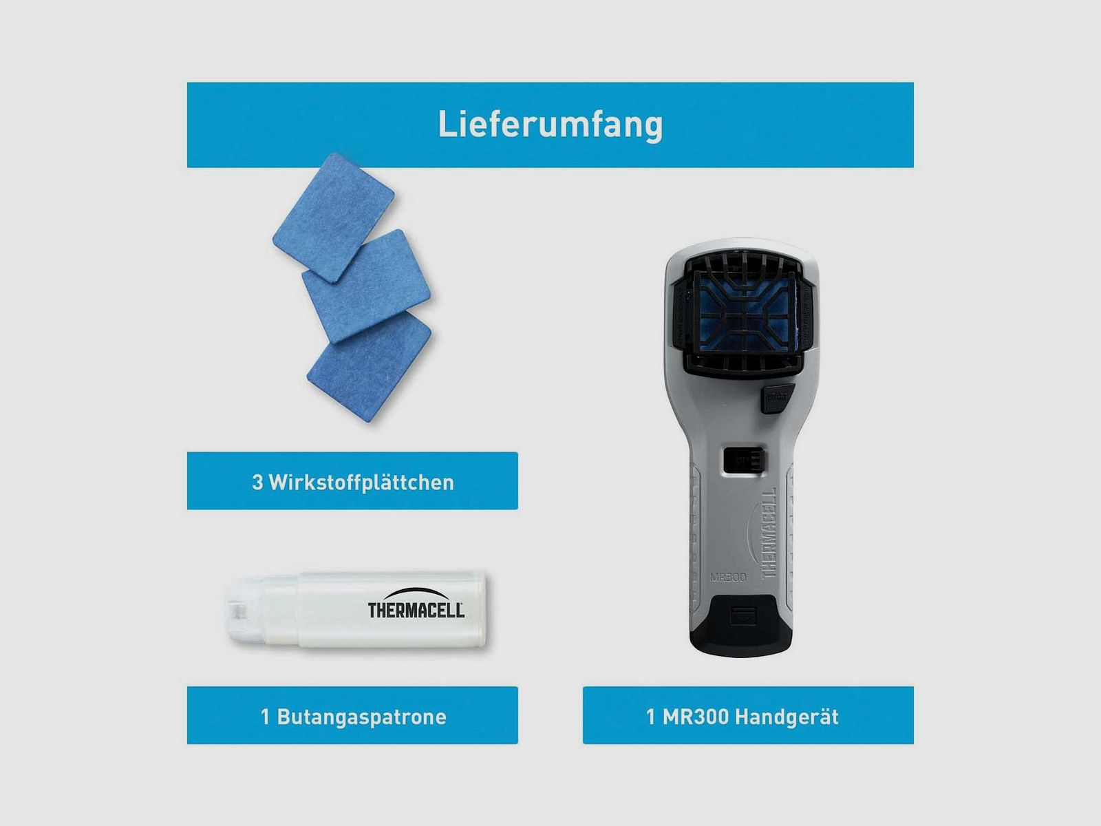 THERMACELL 920103 Ochrona przed komarami Urządzenie ręczne MR-300 białe