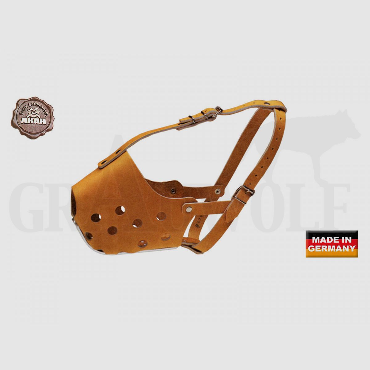 AKAH Muilkorf Quasi Leer 29 tot 36 cm