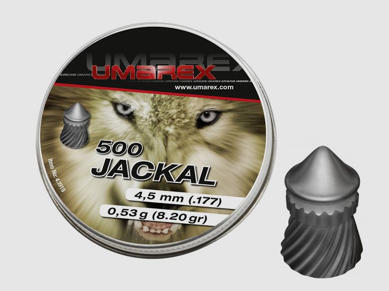 Spitzkopf Diabolos Umarex Jackal Kaliber 4,5 mm 0,53 g schrĂ¤g geriffelt 500 StĂĽck