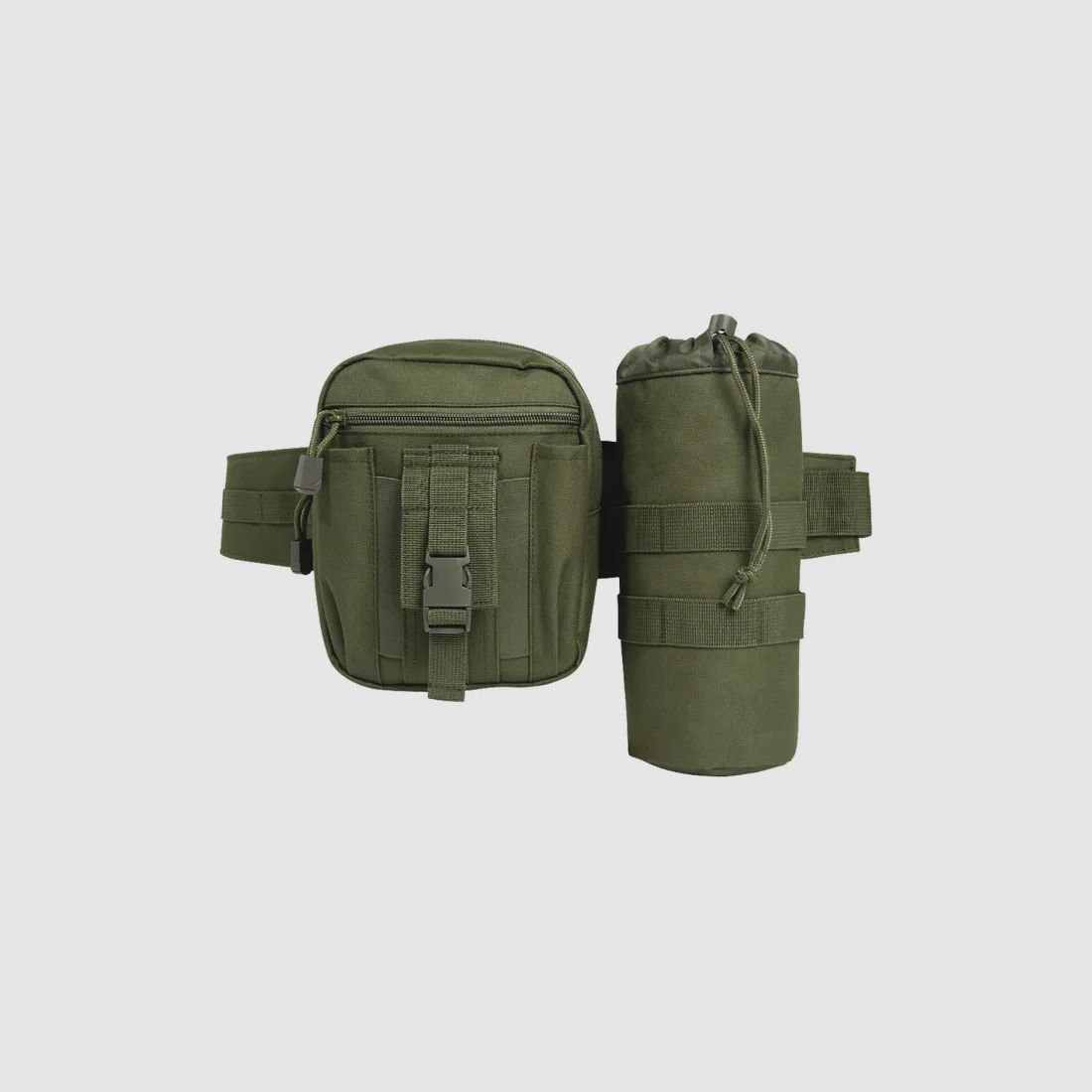 Brandit waist belt "Allround" with pocket + bottle holder - Olive