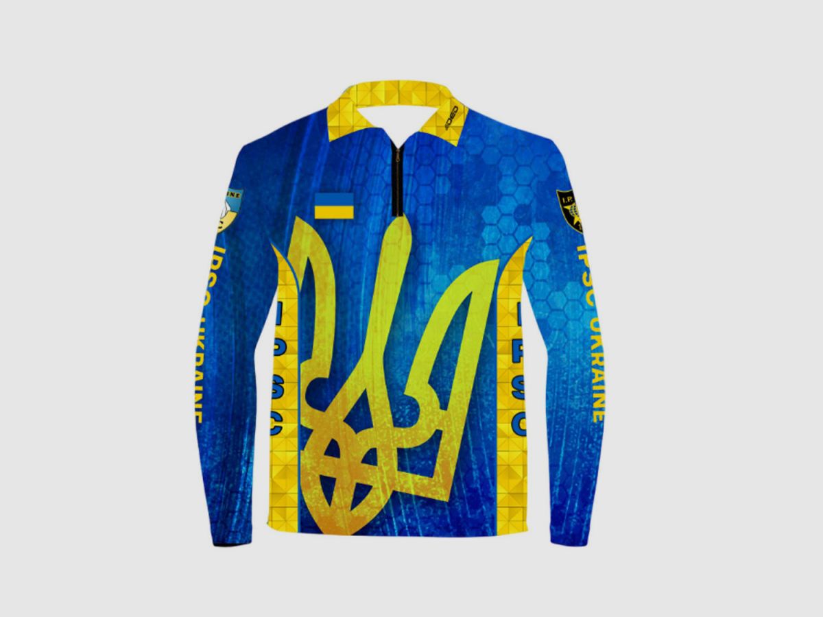 DED IPSC Ukraine Team Langarm-T-Shirt, Größe: 4XL, Benutzerdefinierter Name: Mit Benutzerdefiniertem Namen, Bekleidungsart: Regulär (Herren), Bild 1 von 6