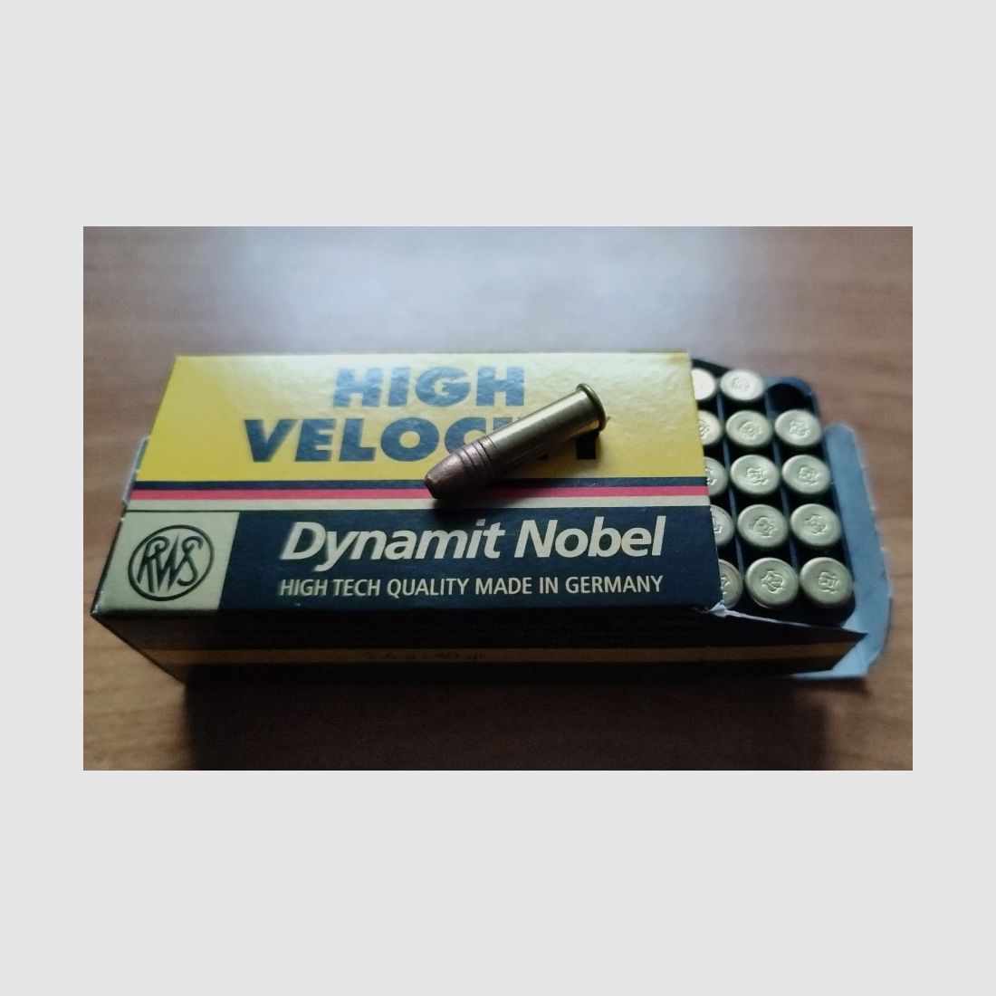 RWS HIGH VELOCITY HV HP verchroomd .22 lfb KK (1450 schoten beschikbaar)