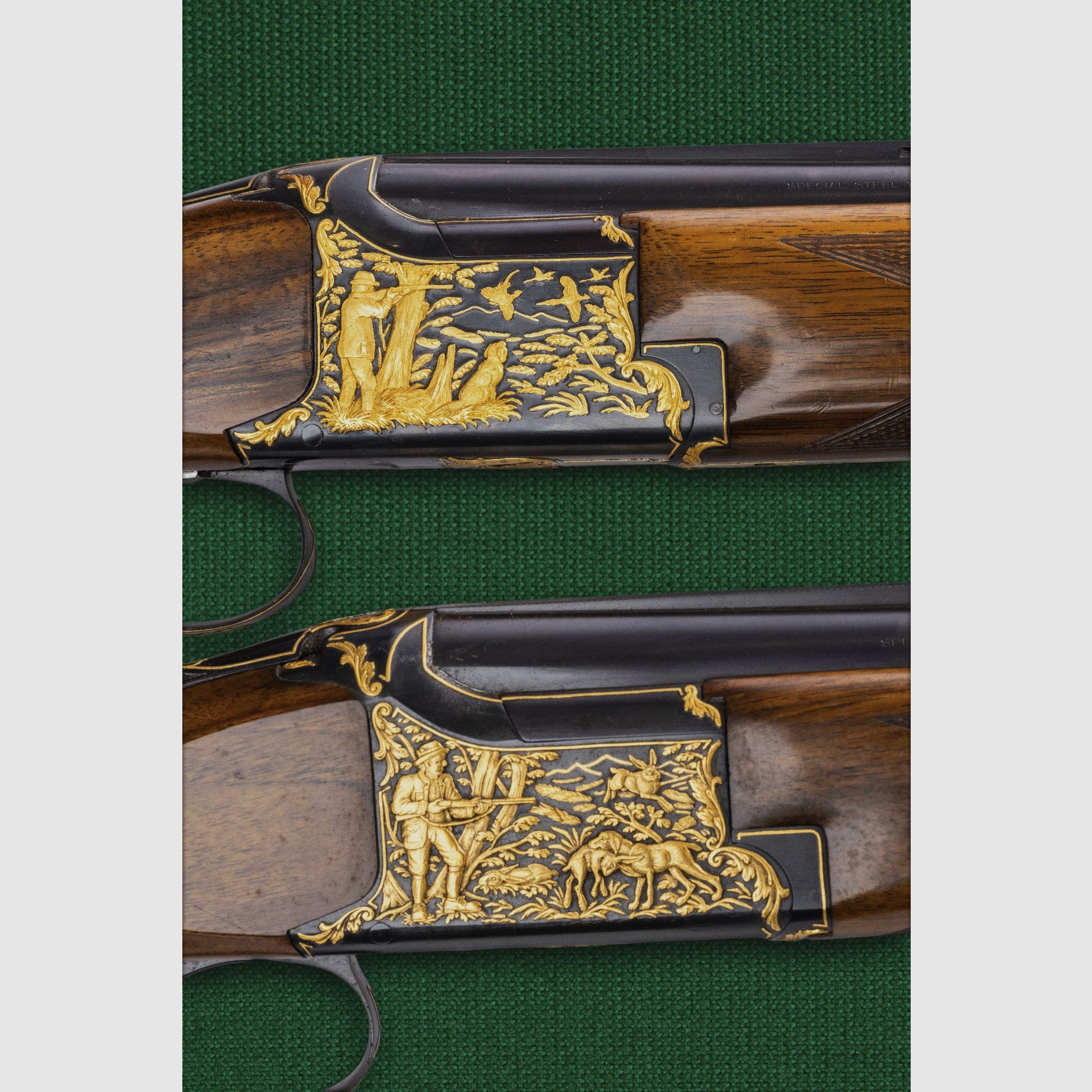 2 Browning B25 / FCS 25 Luxus-Flinten – Goldgravur – Sammlerzustand – Zertifikat