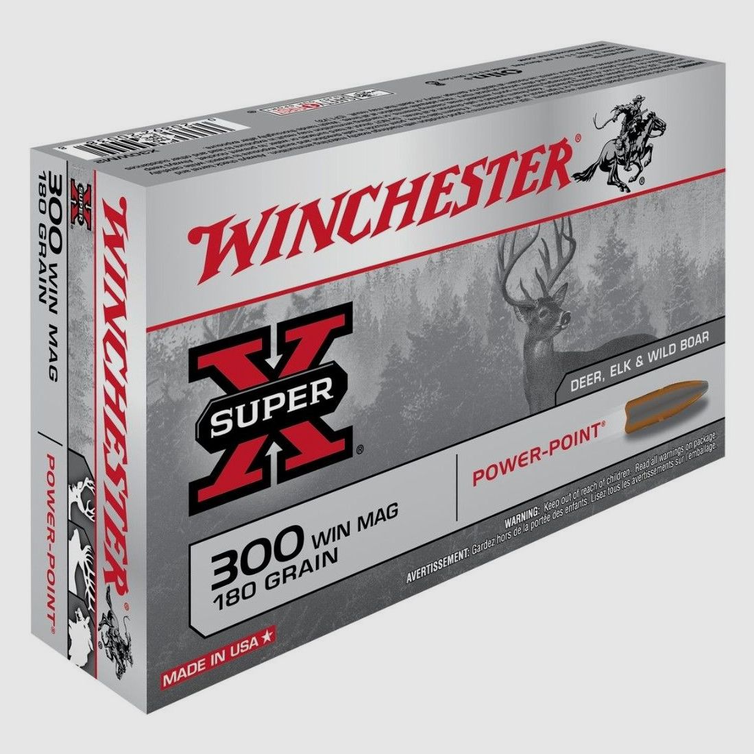 Munitions Winchester 300 Win Mag Power Point 180 gr, image 2 sur 6