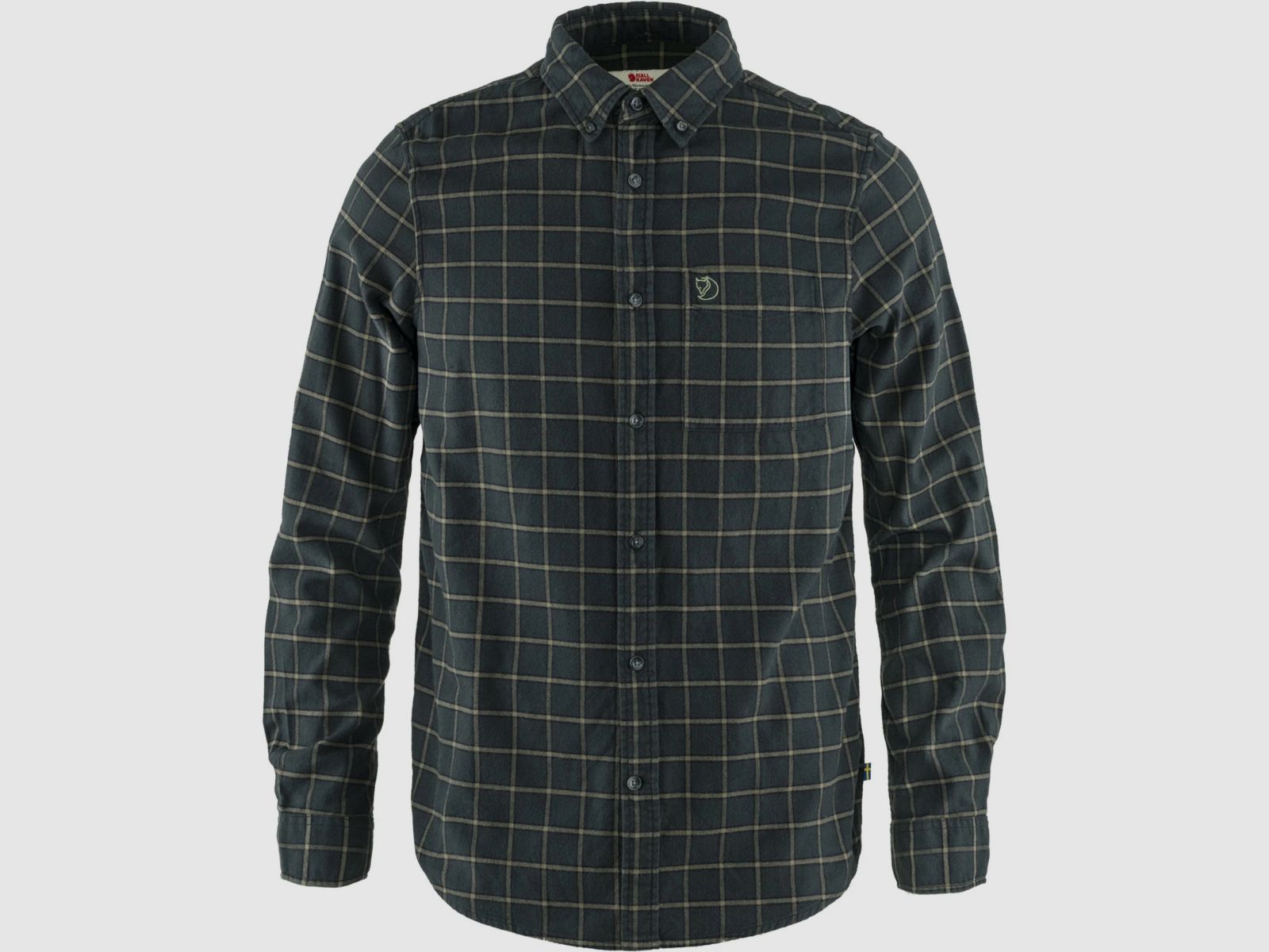 Camicia in flanella FJÄLLRÄVEN Övik M Grigio scuro