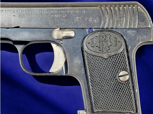 Sammlerpistole Azana y Arrizabalaga Mod. Reims 1914 Kal. 6,35 Browning