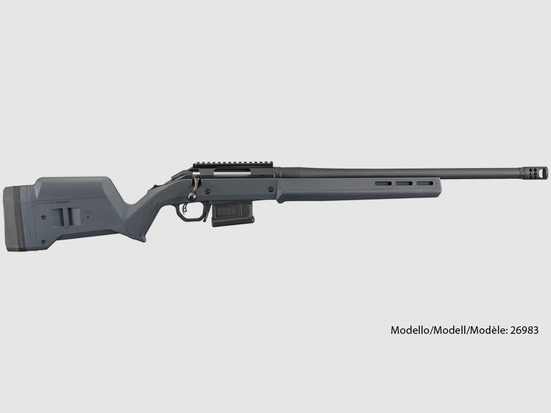 Ruger – carabina a otturatore / American Rifle Hunter / .308 Win / 20 / MT5/2-24 / con freno di bocca / 5 colpi / Grigio Magpul, immagine 7 di 7