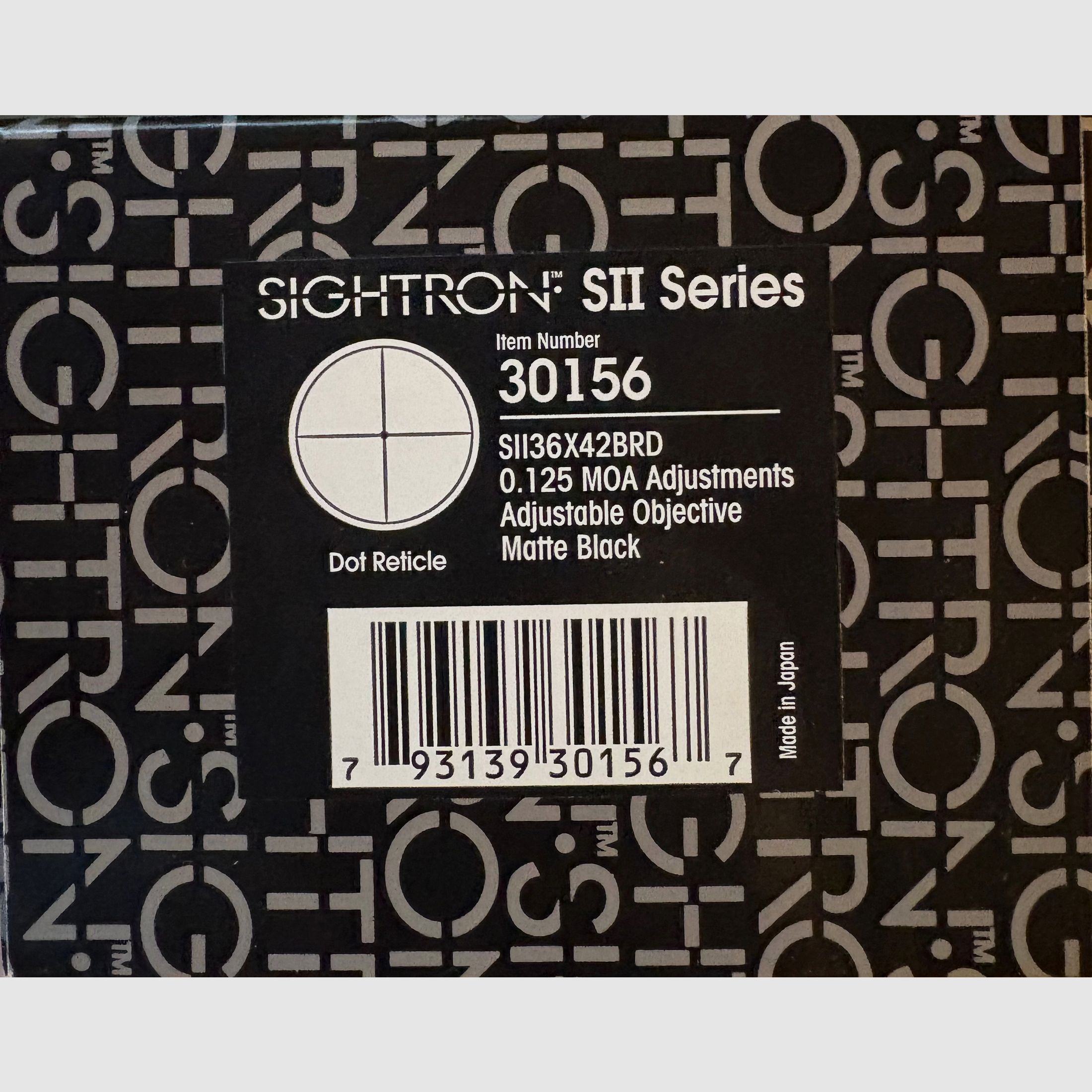 Sightron SII 36x42BRD 0.125 MOA