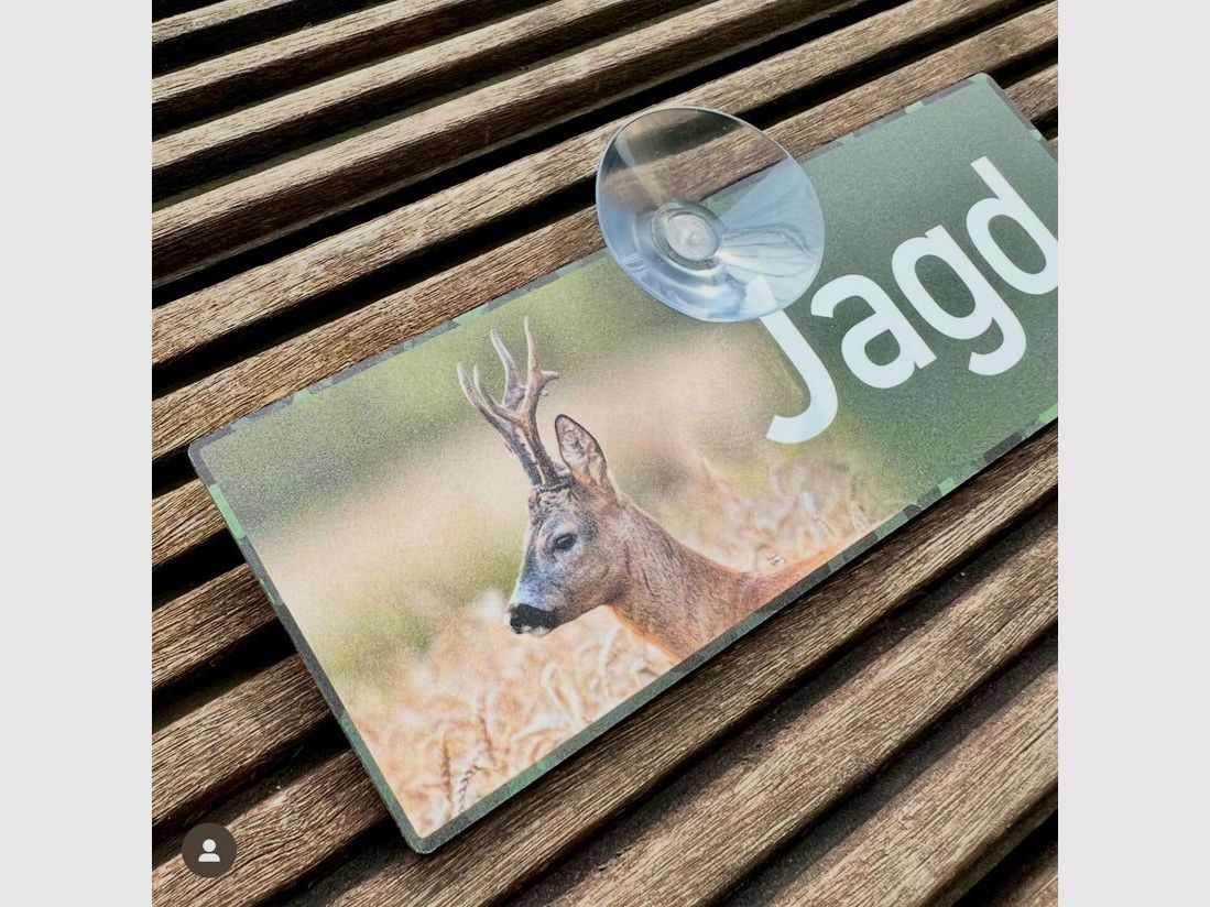 Wilde Hilde Autoschild mit Saugnapf - Jagd