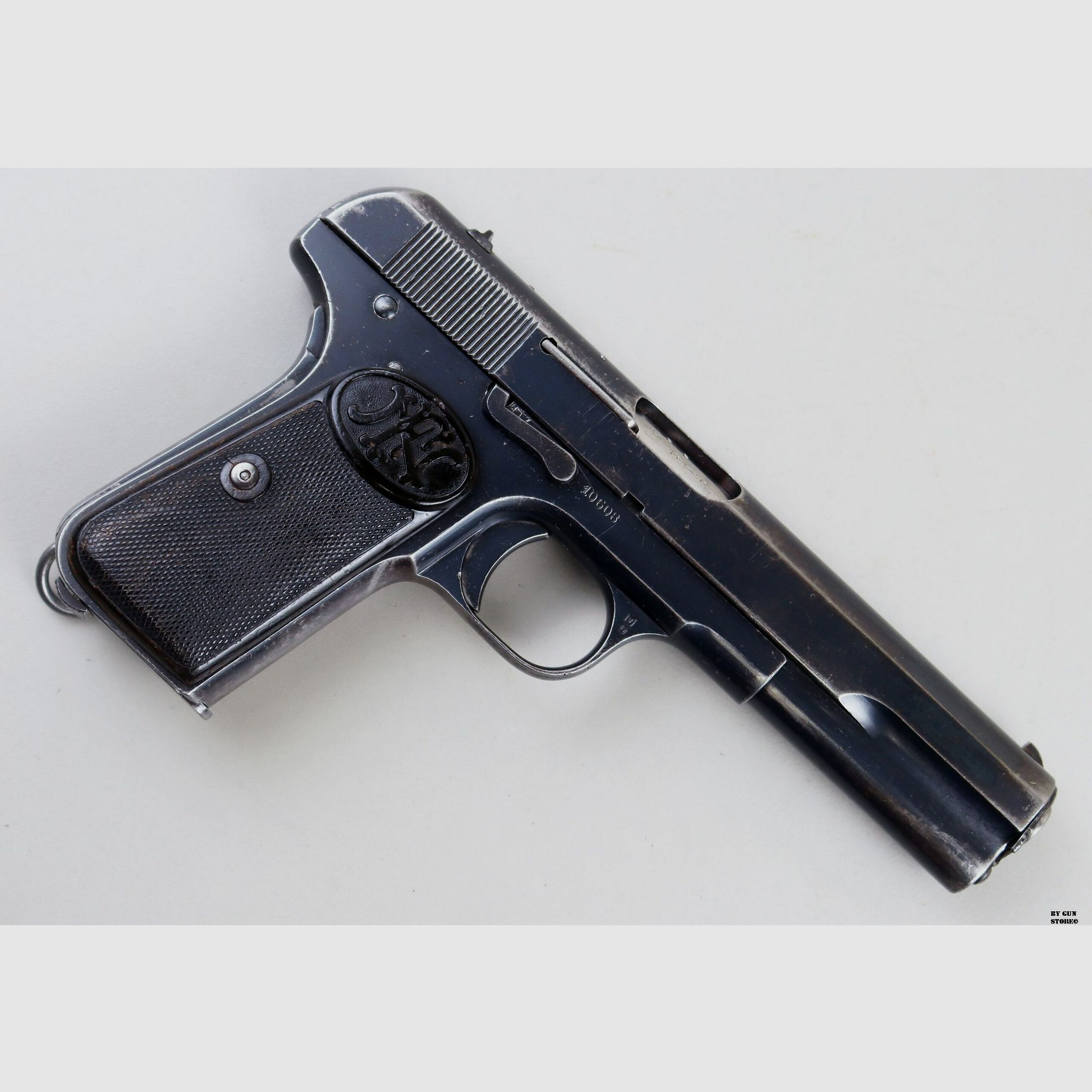 Pistola F.N. Browning mod. M/07 cal. 9mm Br. Long matr. 10608, immagine 4 di 11