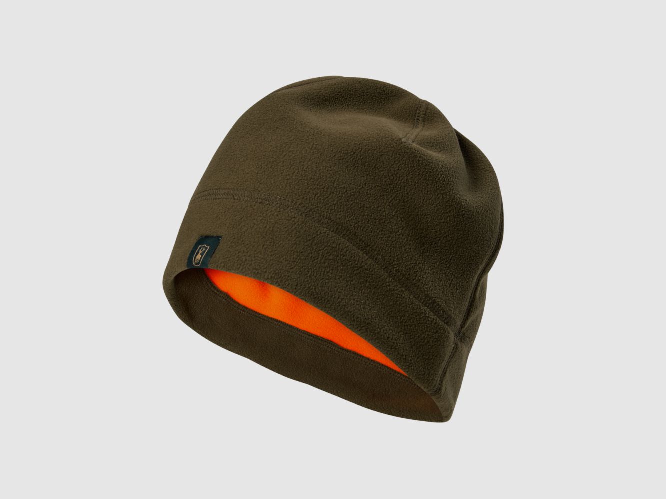 Wende-Mütze Polarfleece Deerhunter Tarmac Green / Safety Orange, Bild 1 von 2