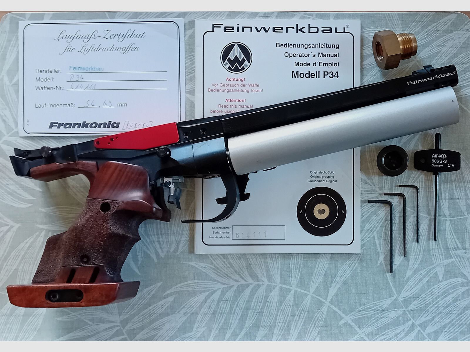 Pressluft - Pistole Feinwerkbau P 34