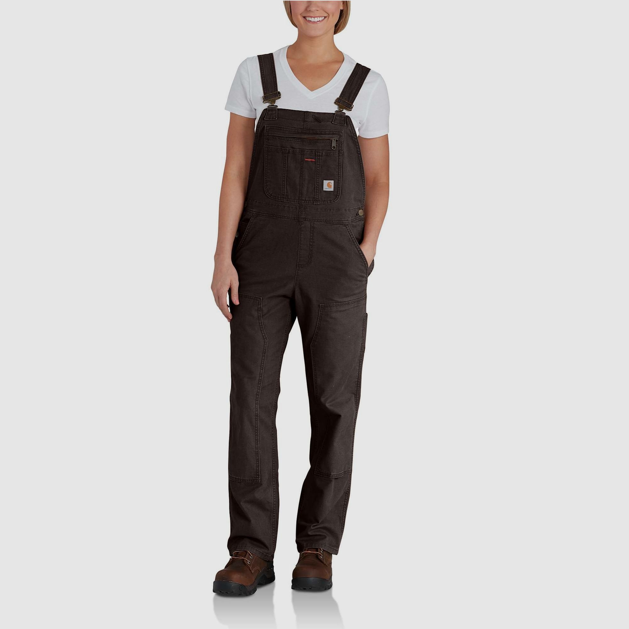 Carhartt Crawford Suspender Pants Women Dark Brown XS