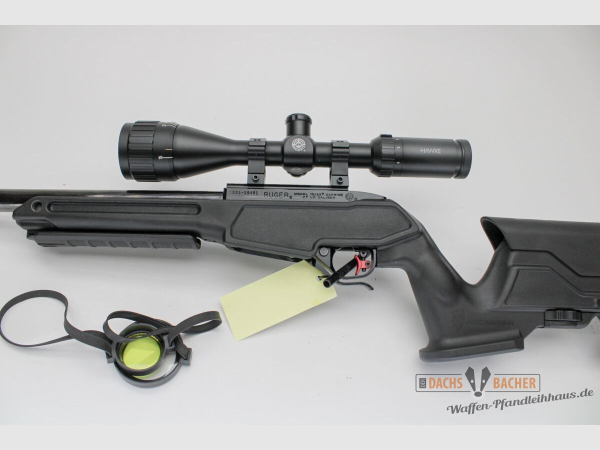 SL rifle Ruger 10/22 cal. .22lfB with match barrel and Archangel stock ZF Hawke