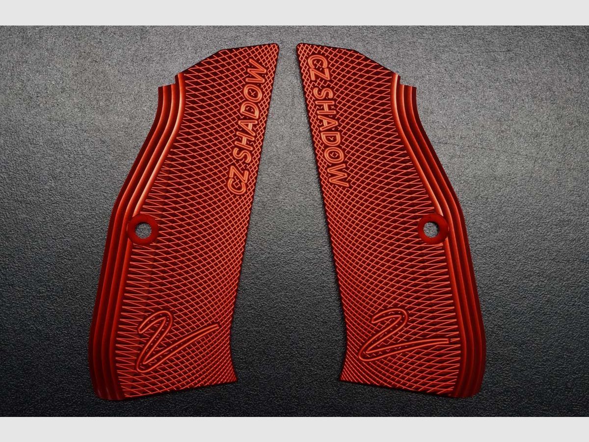 CZ Shadow 2 greepplaat rood lang, afbeelding 1 van 2