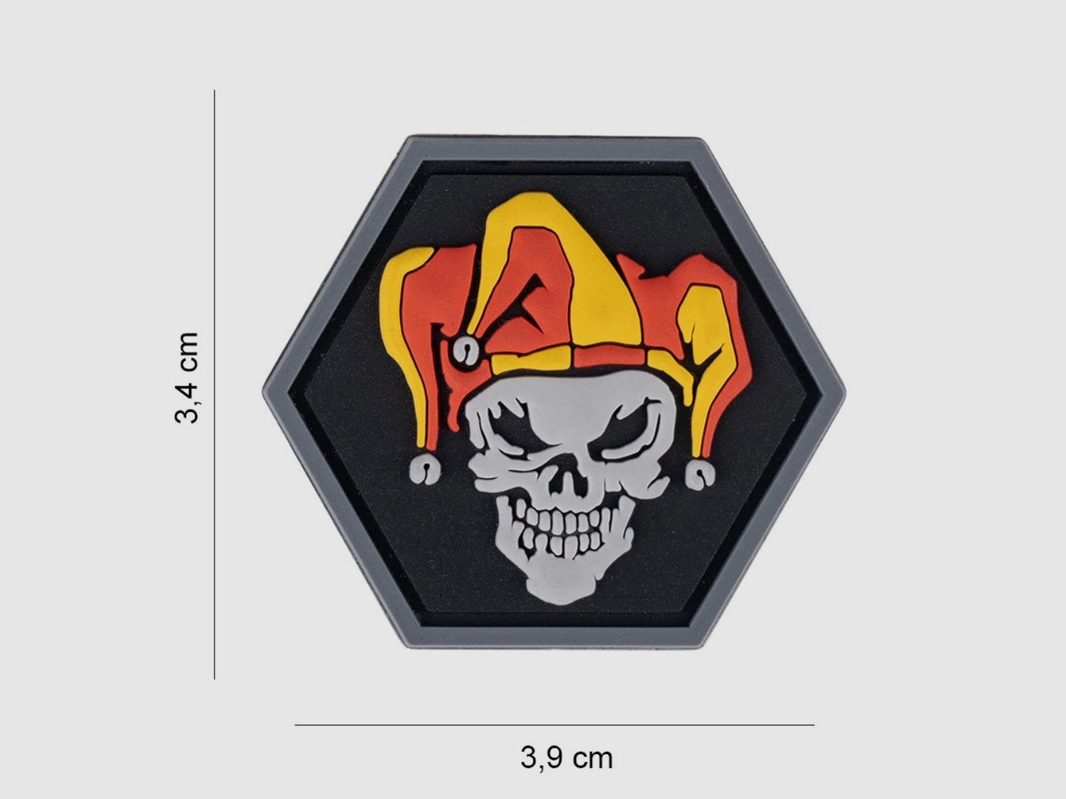 Patch PVC Hexagon Skull Joker