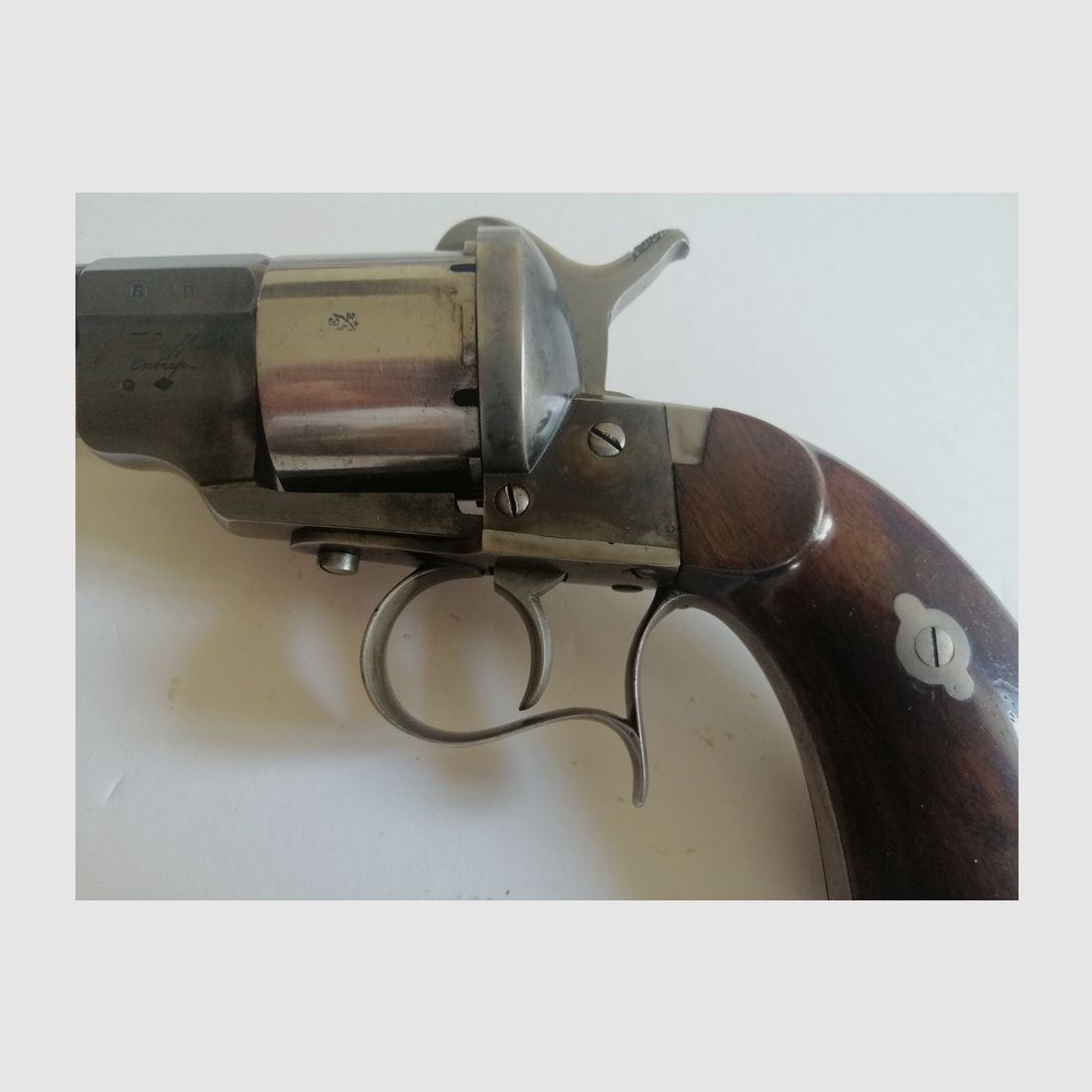 Magnifique revolver Lefaucheux 1854 – Escoffier – Saint Étienne Monomatricule superbe, image 5 sur 41
