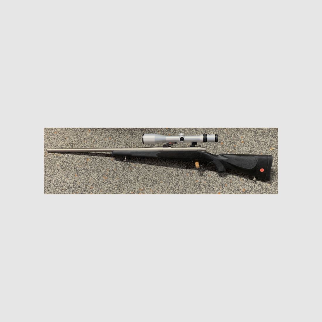 Weatherby Mark V stainless .338Win.Mag. mit ZEISS 2,5-10x48 Abs.4 (silber), 61cm Lauf