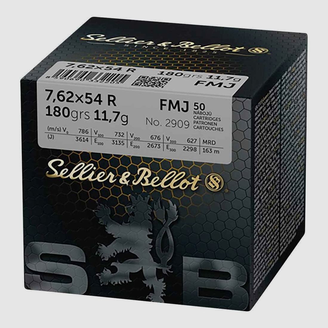 Sellier & Bellot 7,62x54R, Palla Intera 180 gr - 50 pz.