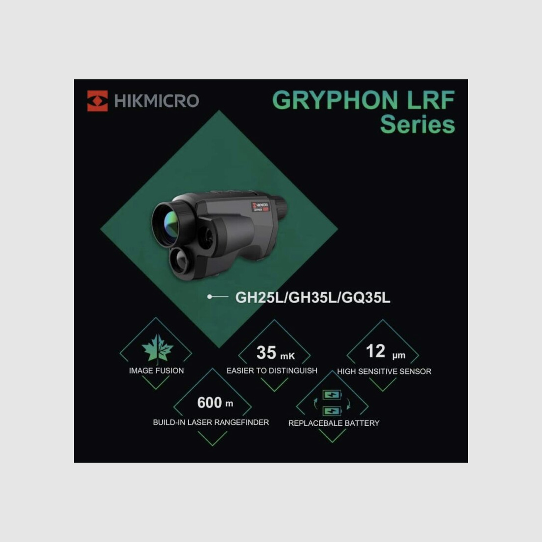 Fusionsgerät Hikmicro Gryphon GH35L LRF