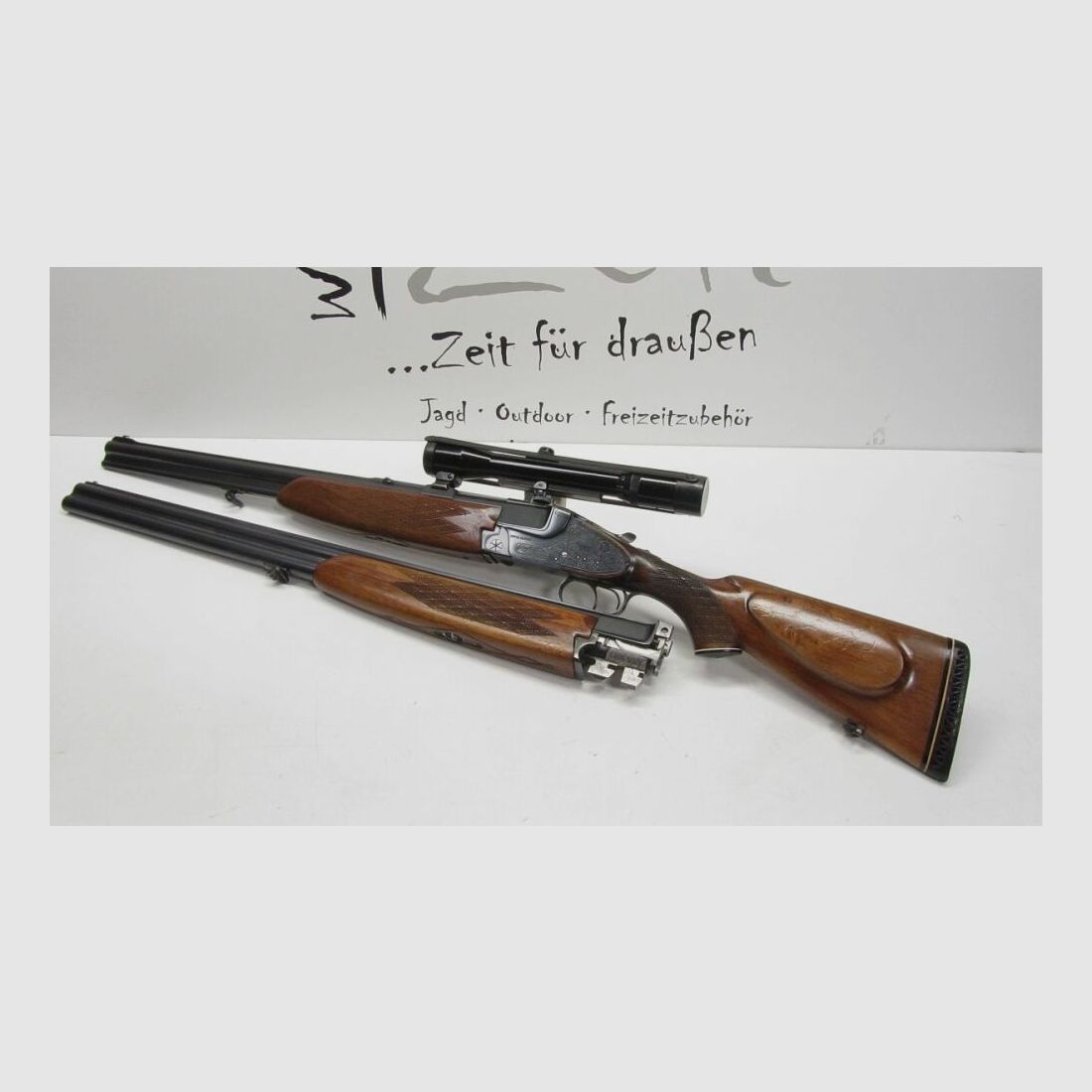 BBF side lock combination rifle Brünner BRNO SUPER, 7x65R & 12/70, ZFR S&B 12/70;7x65R