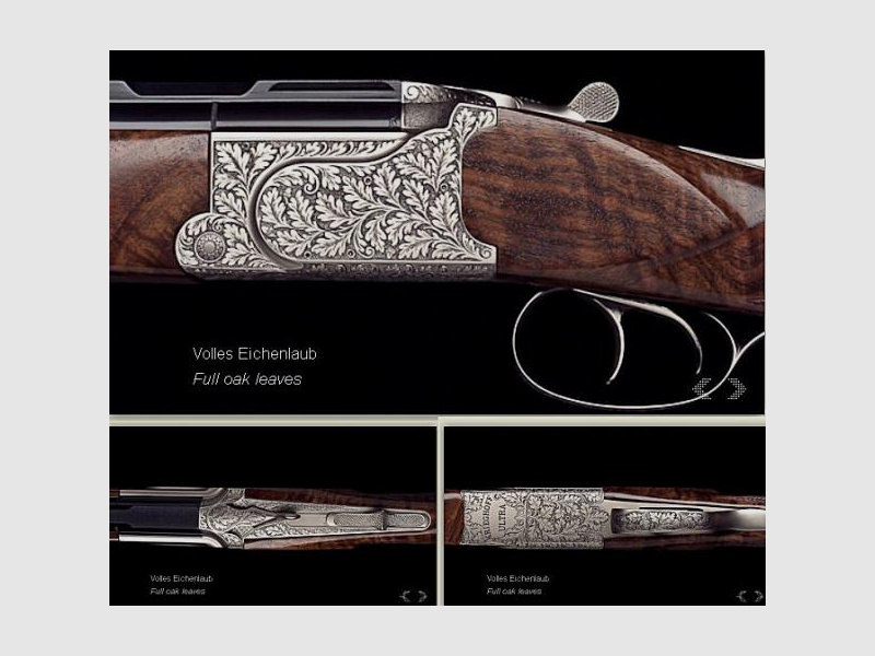 KRIEGHOFF Mehrpreis für Neuwaffe Gravur: 7 Volles Eichenlaub Optima-Ultra-Classic-Hubertus