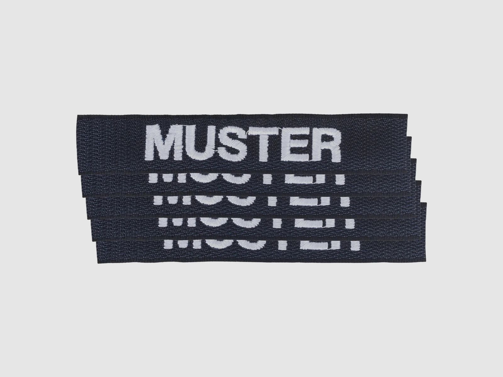 ASMC Namensbänder 5er Set einfach navy weiß