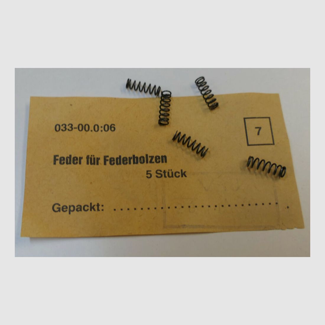 DDR VEB Devices & Tool Construction Wiesa original DDR NVA AK 47 spring for spring pin [7] unused, new for AK47, 7.62x39, image 2 of 2