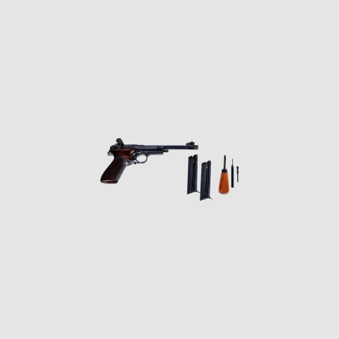 Pistole Margolin Kaliber .22lr mit Zubehörbox