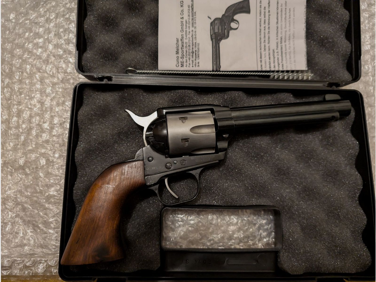 Weihrauch / ME Single Action Army Western LEP Revolver | Cal. 5,5 mm / .22 | Sonderedition mit entnehmbarer Trommel zur Wartung.