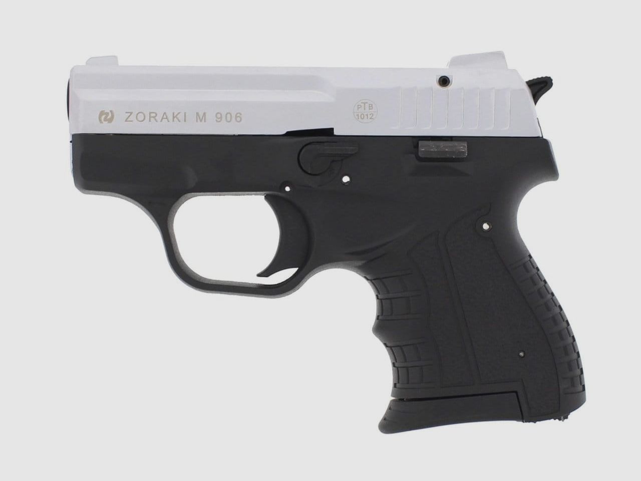 Zoraki 906 blank pistol 9 mm P.A.K. matte chrome