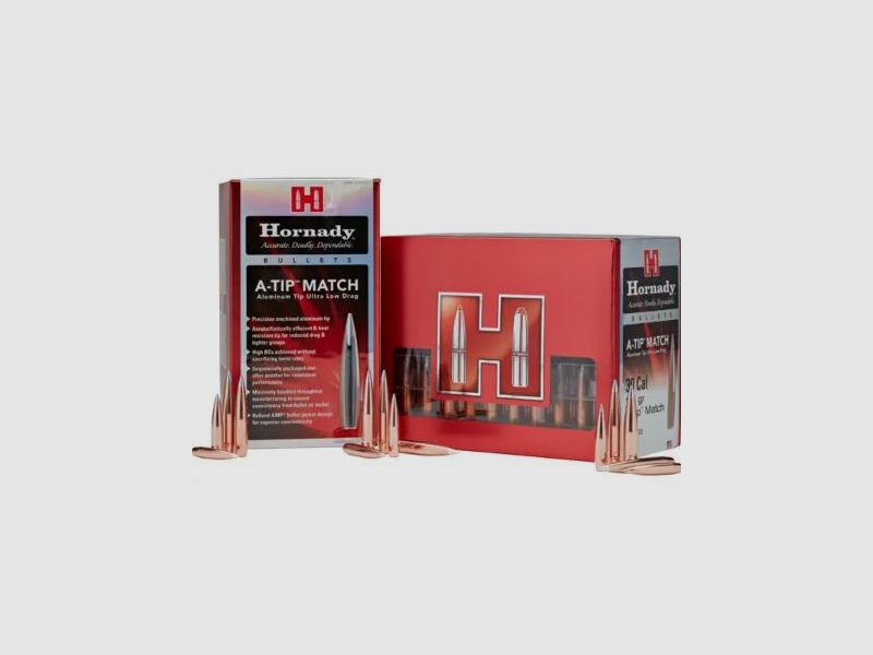 100 St. Hornady Matchgeschosse .30/.308 176 Grain A-Tip Match 30717