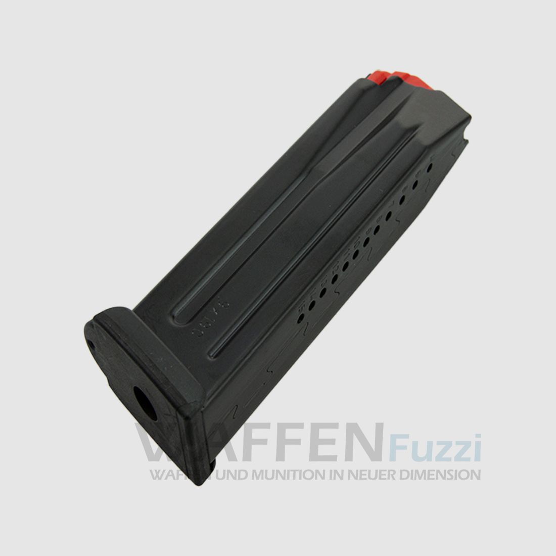 H&K Magazin 15 Schuss für SFP9 9mm Luger Roter Zubringer