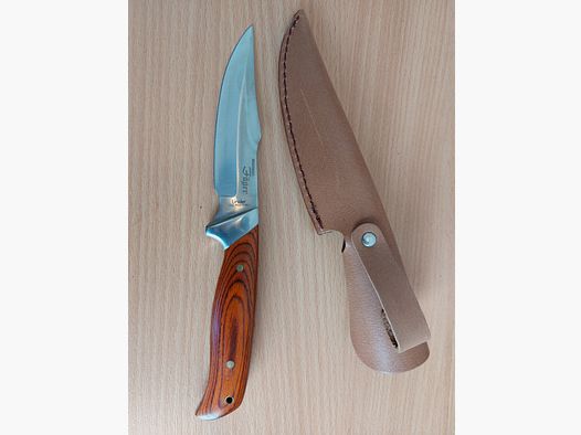 Jagdmesser 13,3cm feststehend Carl Linder Trekking 441912 inkl. Lederscheide NEU