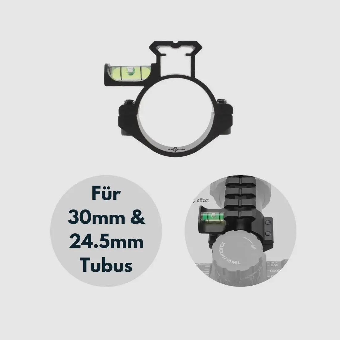 Vector Optics SCACD-07 Livella con Rail Picatinny da 21mm per Montaggio su Tubo da 30/25,4mm, immagine 1 di 3