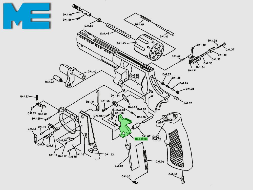 Hahn fĂĽr Revolver Bull Barrel, Ersatzteil DA1.03