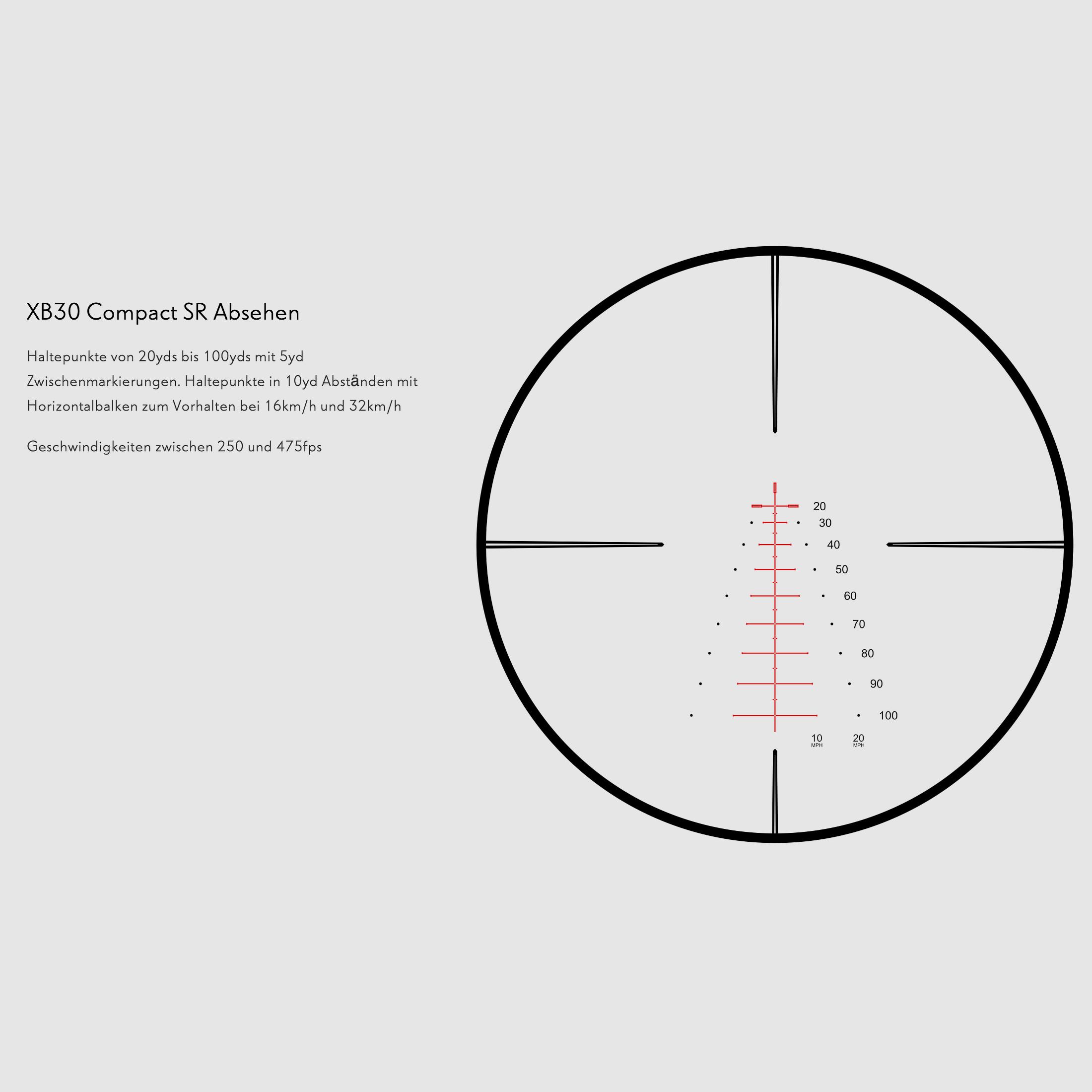 HAWKE 12226 Armbrust Zielfernrohr XB30 Kompakt 1,5-6x36 SR Leuchtabsehen
