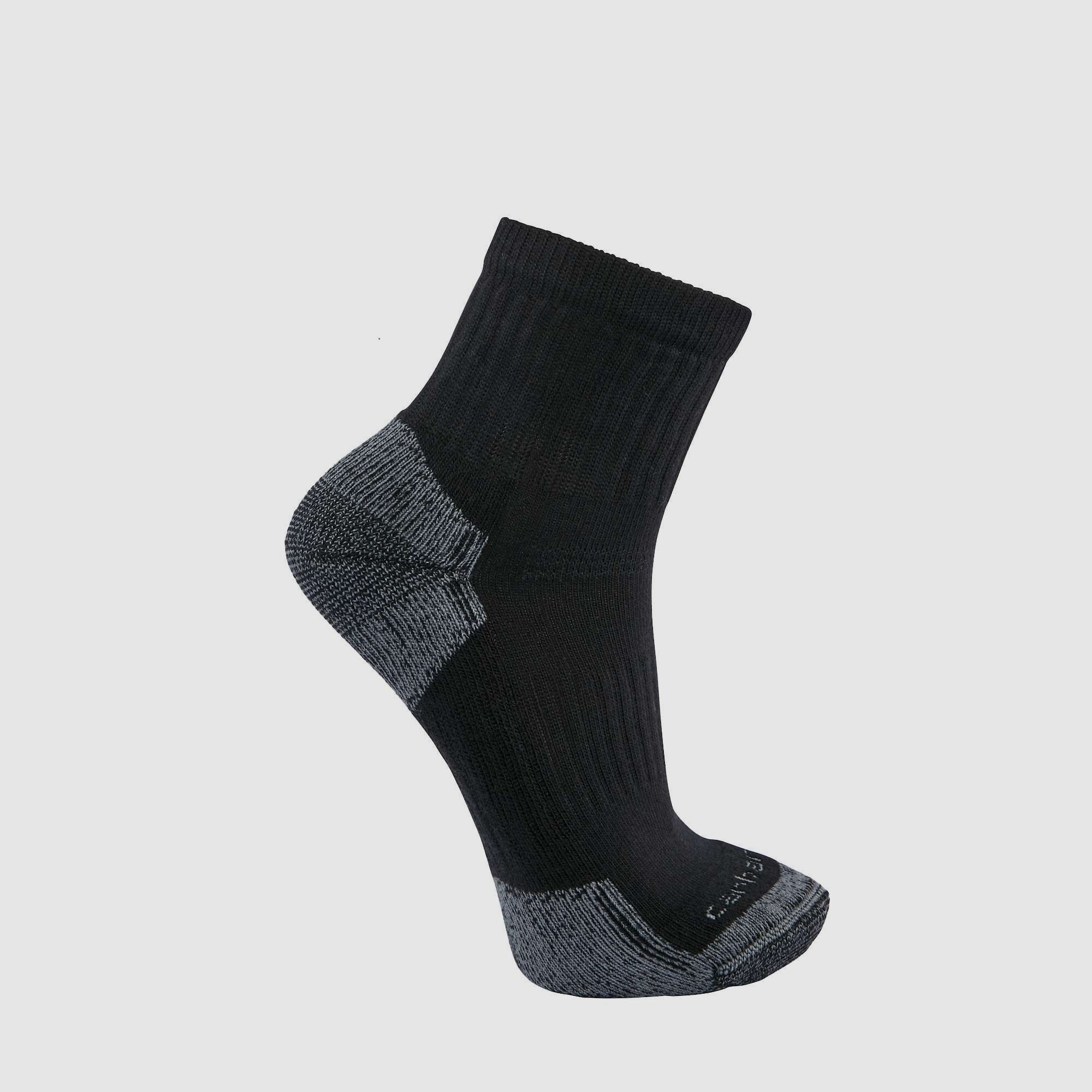 Carhartt Cotton Blend Quarter Socks 3-Pack Men Black XL