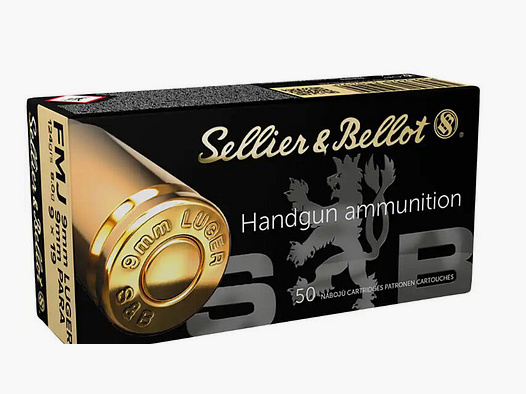 Sellier & Bellot 9mm Luger 8,0g/124grs. - 1000 sztuk dostępnych od ręki +50€ ADR wysyłka
