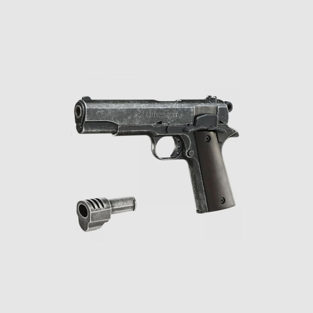 ME 1911 Modell Sport, Kal. 9 mm P. A. Knall, antik-look, Holzgriff