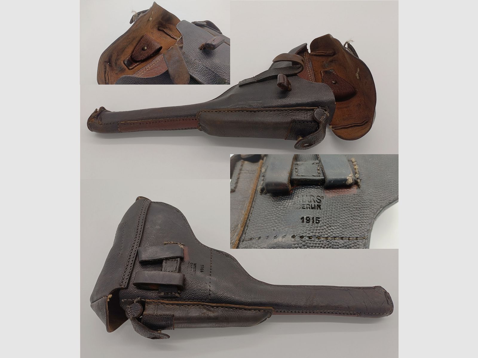 Pistole DWM P08 1915 Artillerie, Ari, Kal. 9mmLuger, *inkl. Holster "MARS" Berlin 1915*