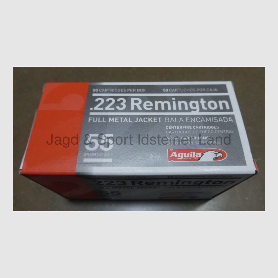 AGUILA 55grs, FMJ, 50 cartouches par boîte
