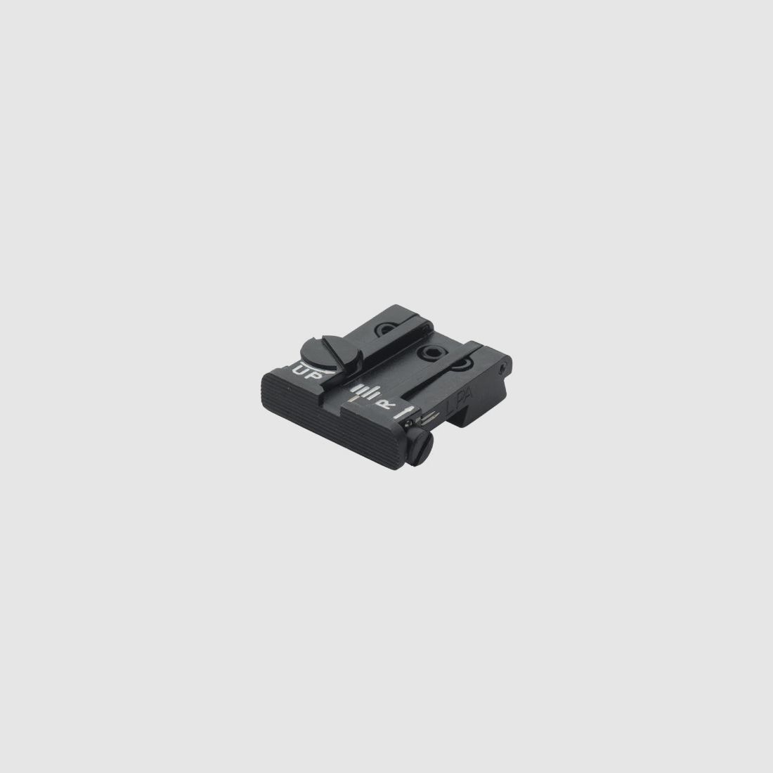 LPA TPU92BE07 regulowany mikrometr tylny celownik do Beretta 92, 96, 98, M9, Stock, Brigadier, 90Two – Czarne pole widzenia